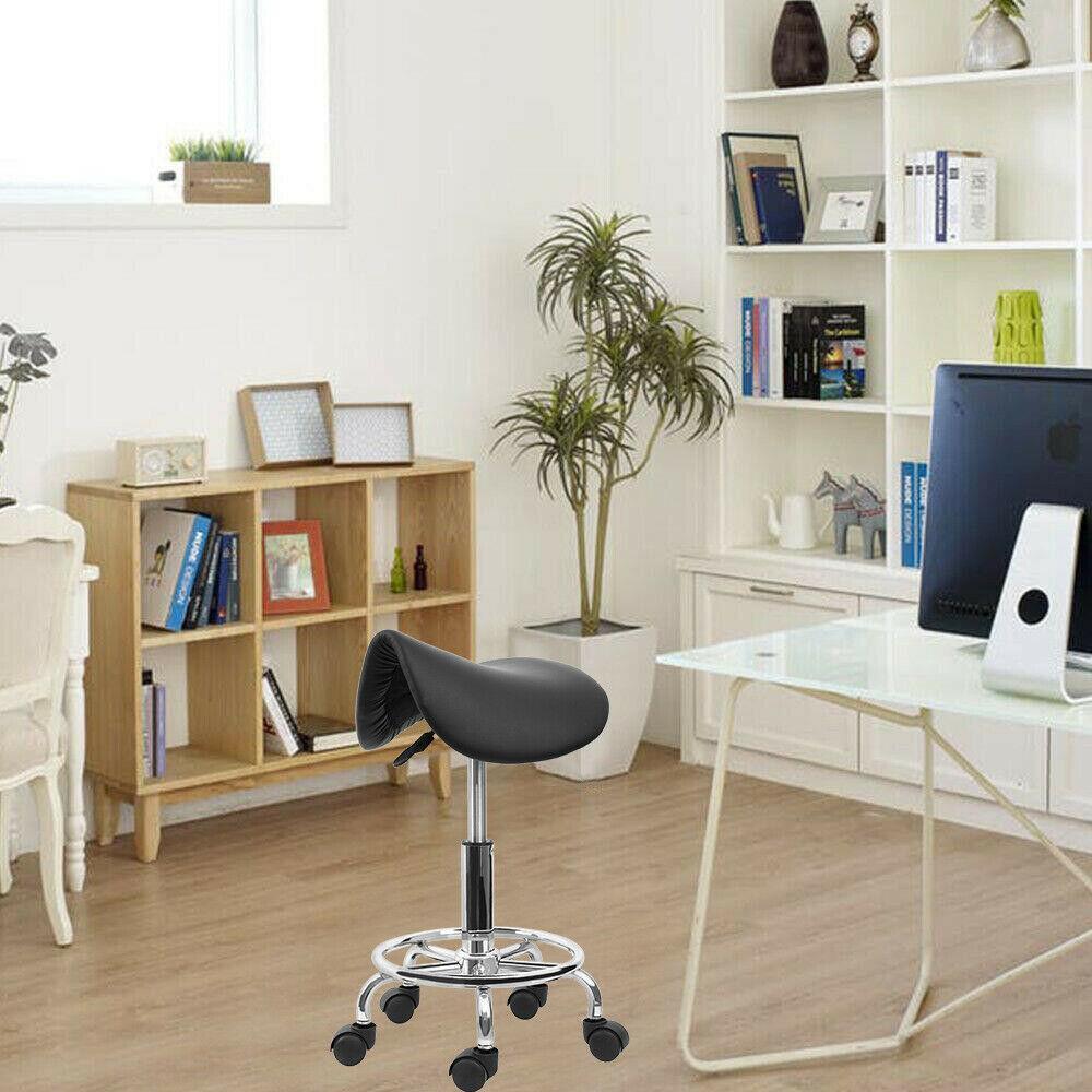 Ergonomic Saddle Stool Rolling Hydraulic Salon Chair for Clinic Spas Beauty