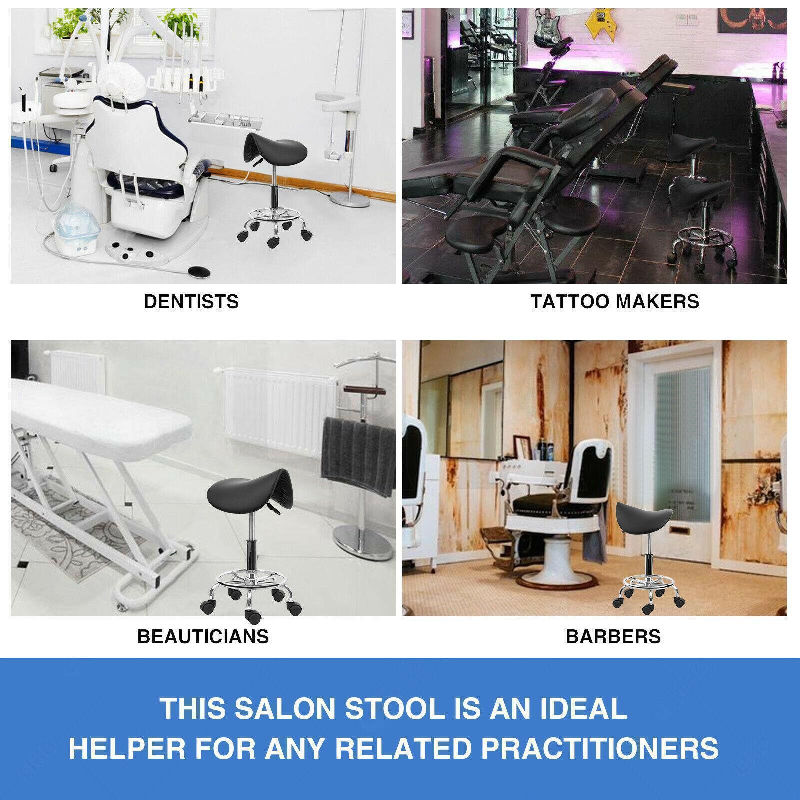 Ergonomic Saddle Stool Rolling Hydraulic Salon Chair for Clinic Spas Beauty