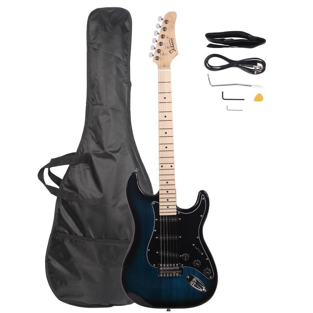 Glarry GST Electric Guitar 3-Pickup with Black Pickguard Full Accessories