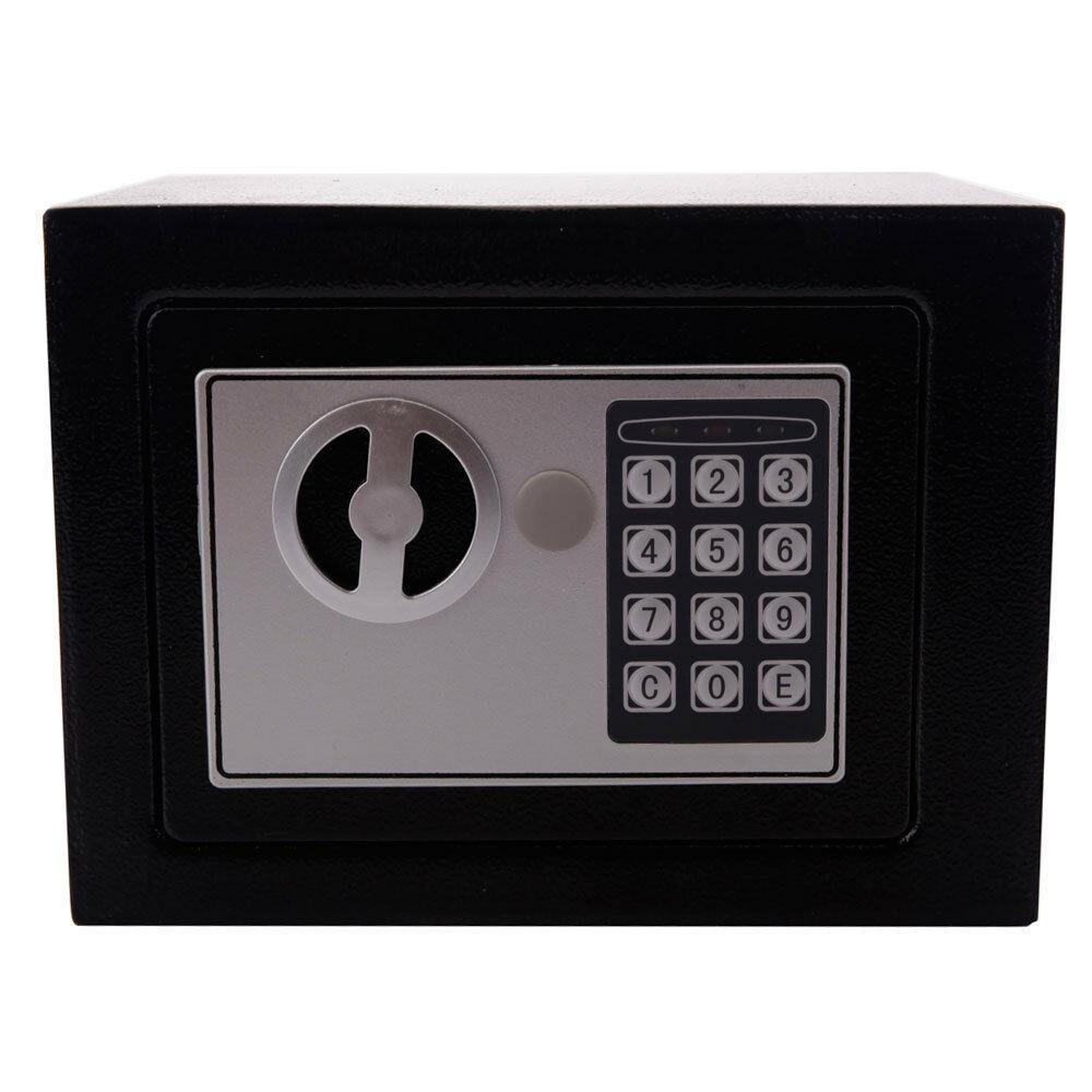 Electronic Safe Box Keypad Security Home Office Gun Valuables Black/White