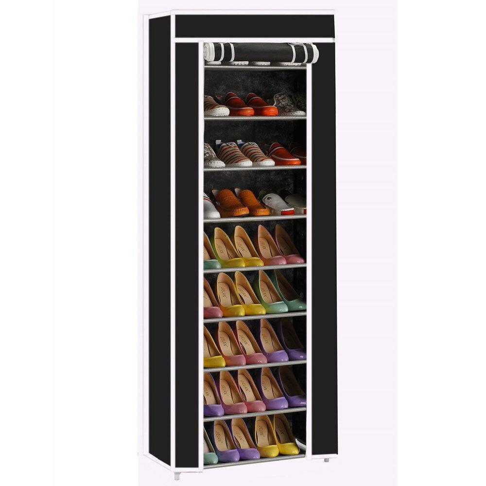 9 Tier 9 Shelf Shoe Rack Shelf Saving Storage Closet Organizer Cabinet - Picture 9 of 9