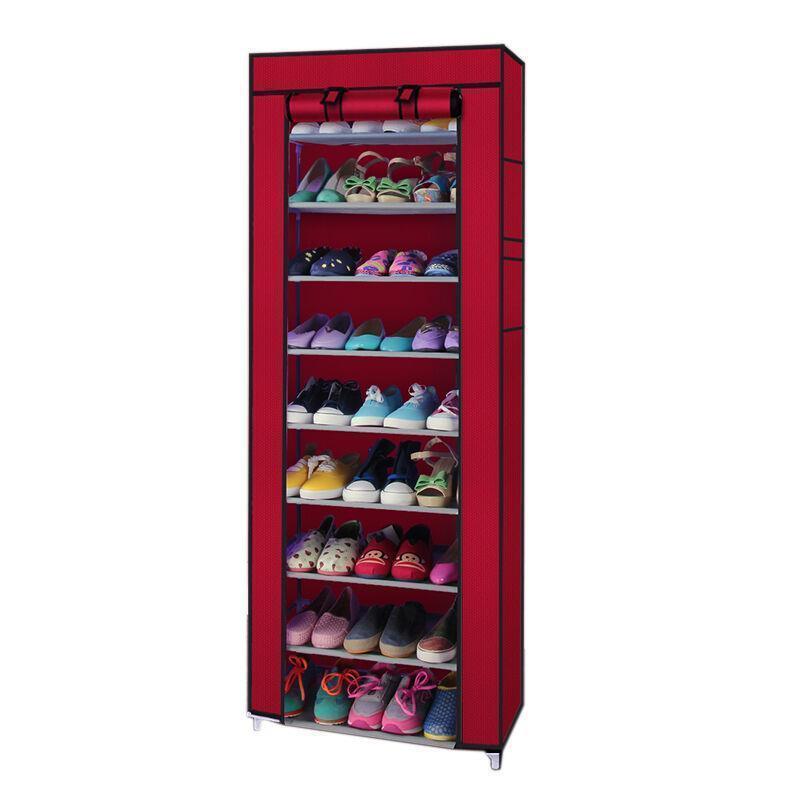 9 Tier 9 Shelf Shoe Rack Shelf Saving Storage Closet Organizer Cabinet - Picture 6 of 9