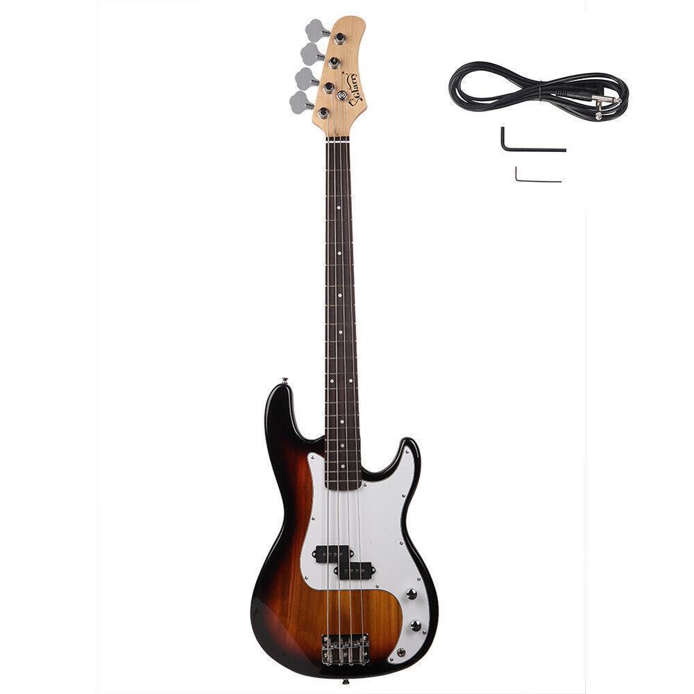 Glarry 6 Colors Electric 4-Strings  Bass Guitar + Cord + Wrench