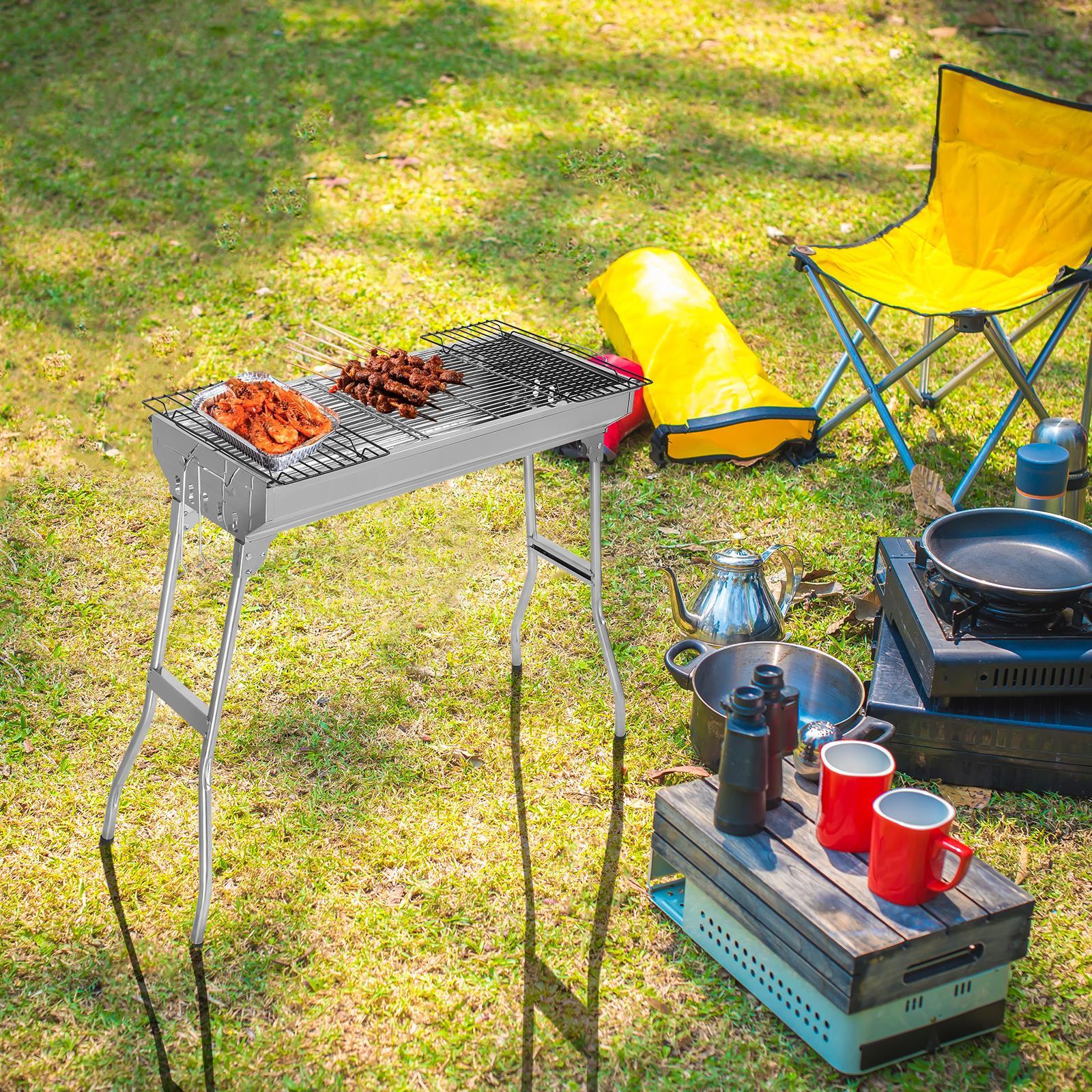 Portable Charcoal Grills BBQ Camping Barbecue Grill for Garden Backyard Party