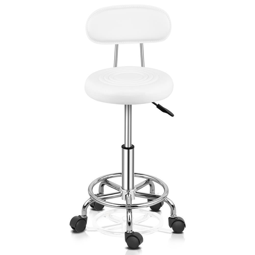 Salonhocker Rollhocker Arbeitshocker Drehstuhl Drehhocker Stuhl Hocker mit Lehne