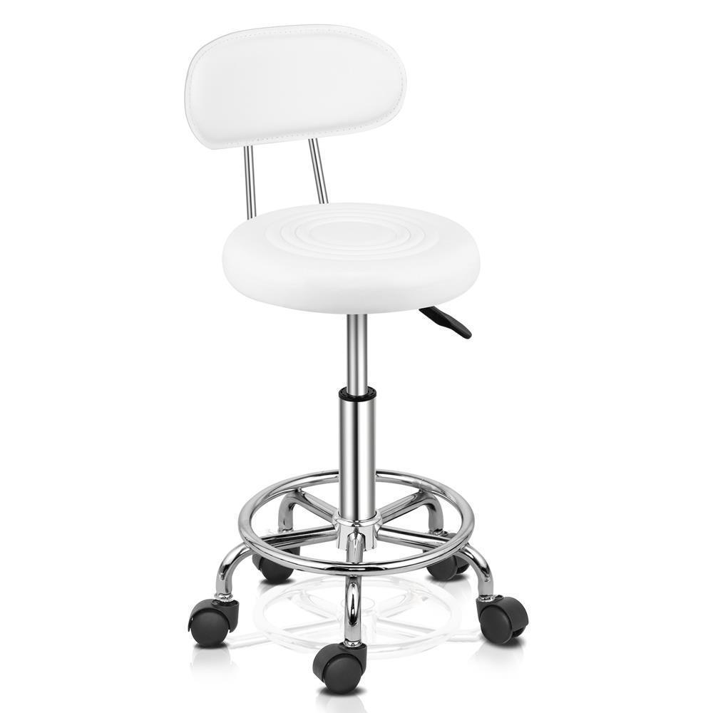 Salonhocker Rollhocker Arbeitshocker Drehstuhl Drehhocker Stuhl Hocker mit Lehne