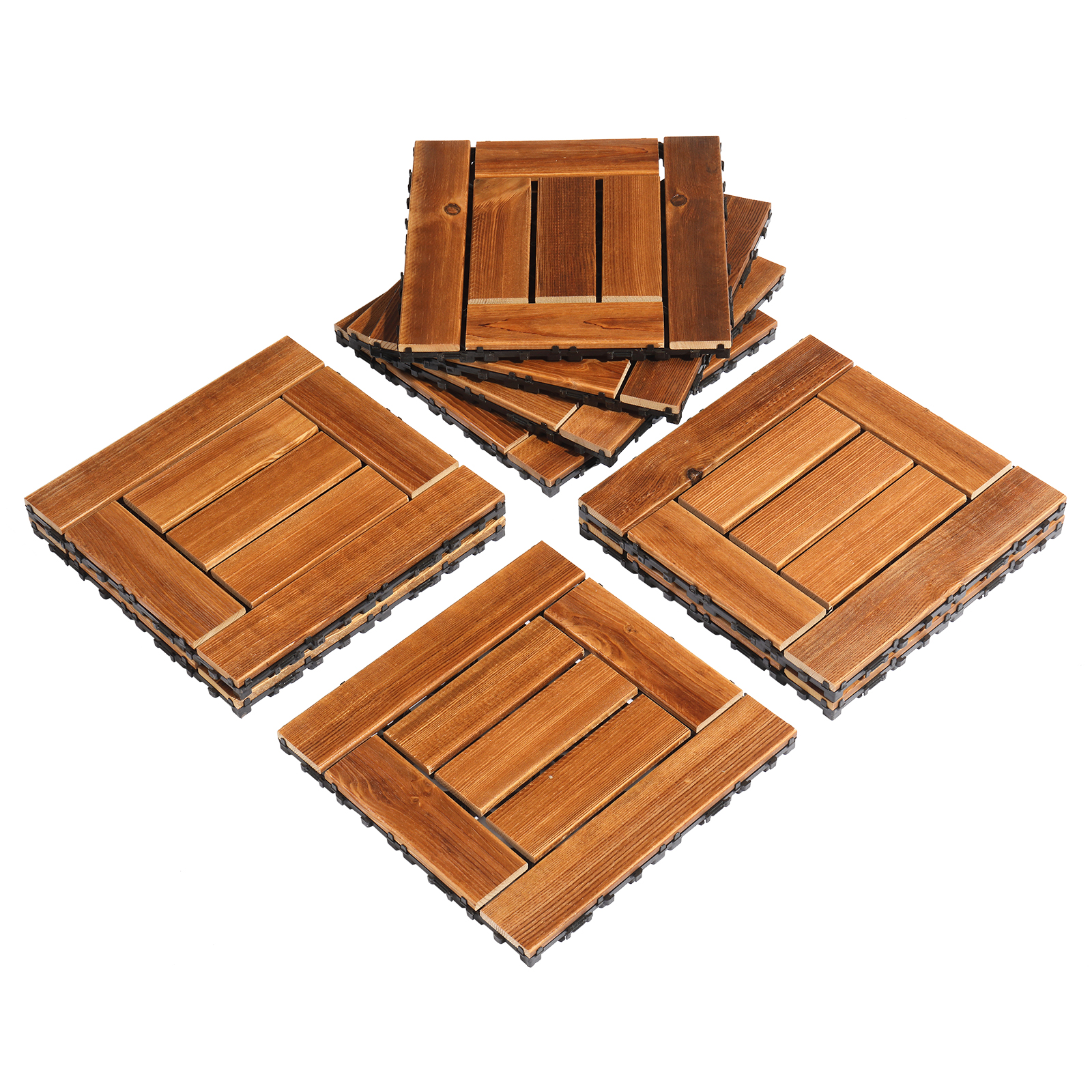 27pcs Decking Tiles- 12x12in Interlocking Flooring Tiles for Patio Garden Deck - Picture 25 of 42