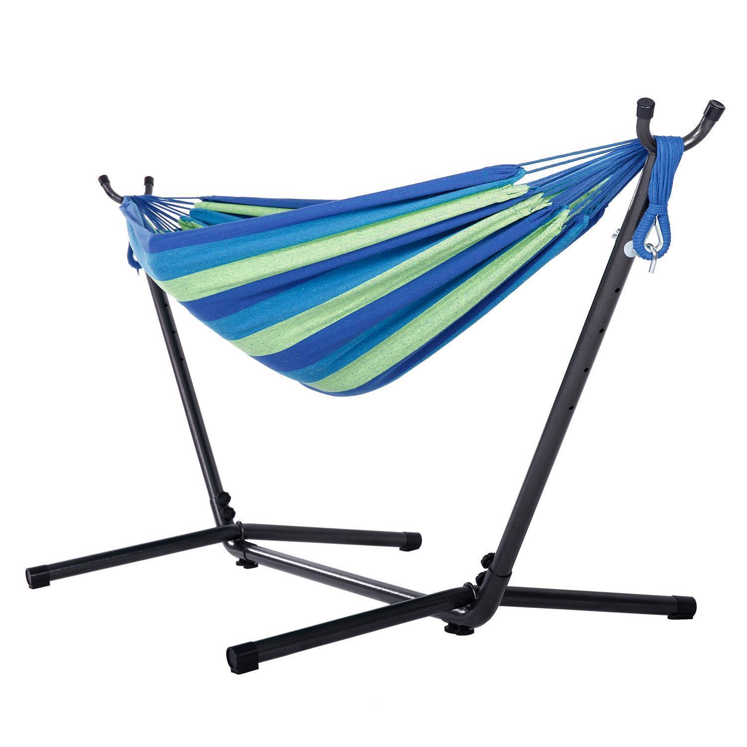 9ft Outdoor Swing Chair Double Hammock with Steel Stand Camping Bed - Picture 10 of 10