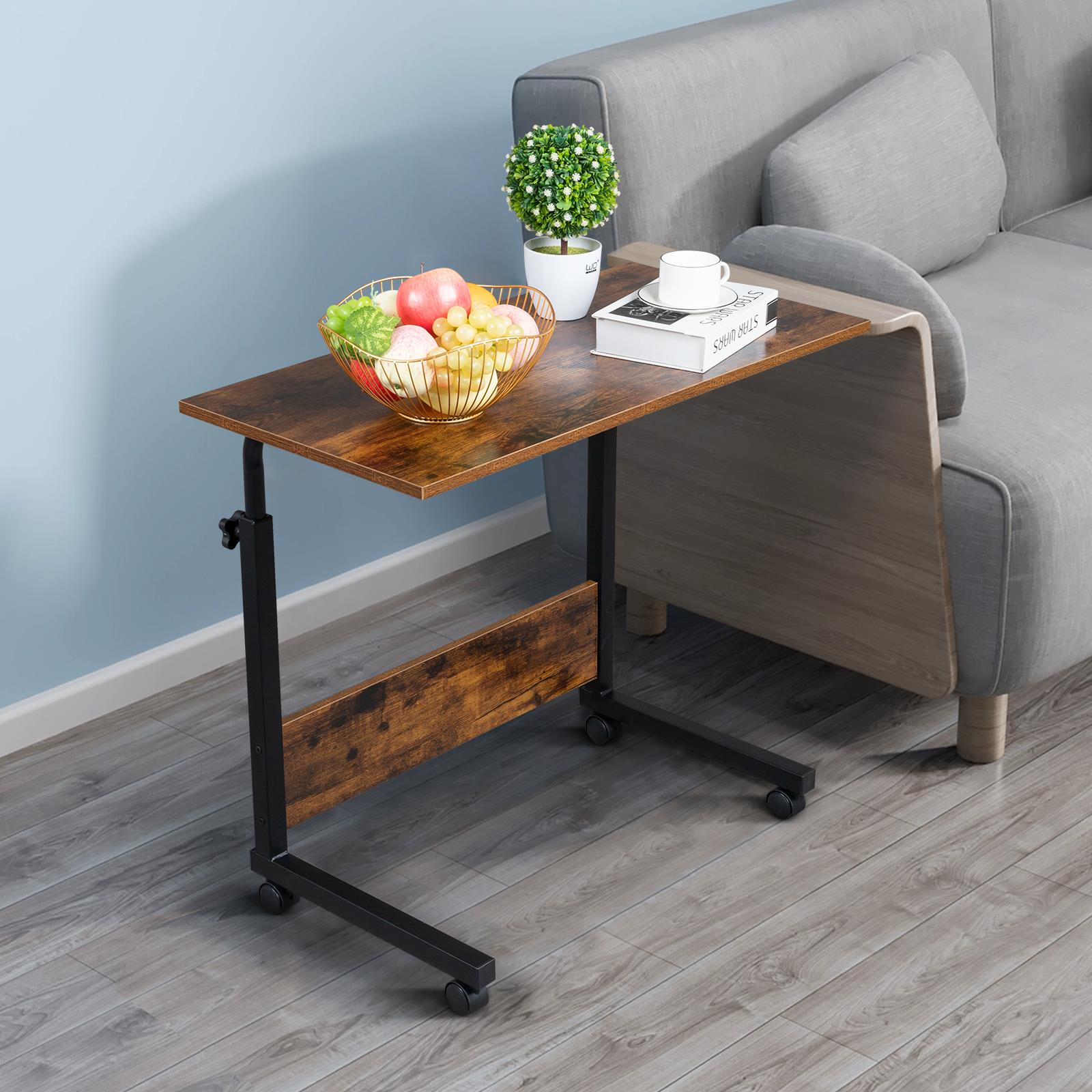 Rolling Laptop Table Stand Height Adjustable Computer Desk Sofa Bed Table Tray - Picture 12 of 12