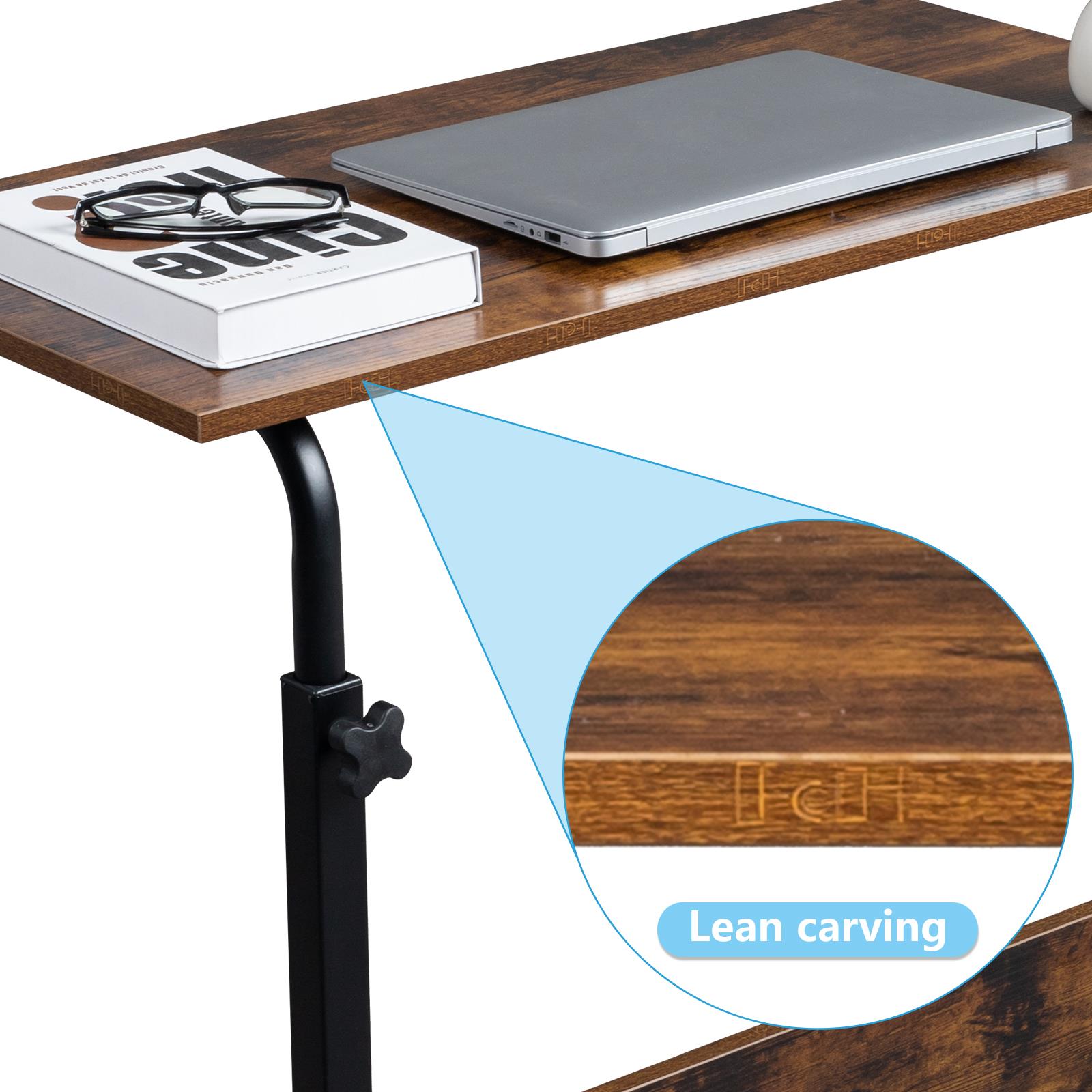 Rolling Laptop Table Stand Height Adjustable Computer Desk Sofa Bed Table Tray - Picture 11 of 12