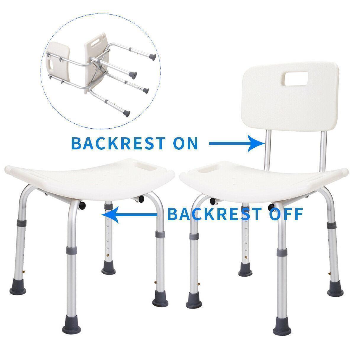 300 lb Elderly Bathtub Bath Tub Medical Shower Chair Seat Bench Stool Non-slip - Picture 9 of 11