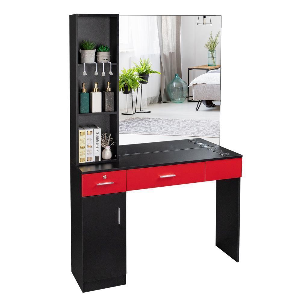 Salon Station Barber Hair Styling Station with Mirror Beauty Spa Equipment - Picture 12 of 14