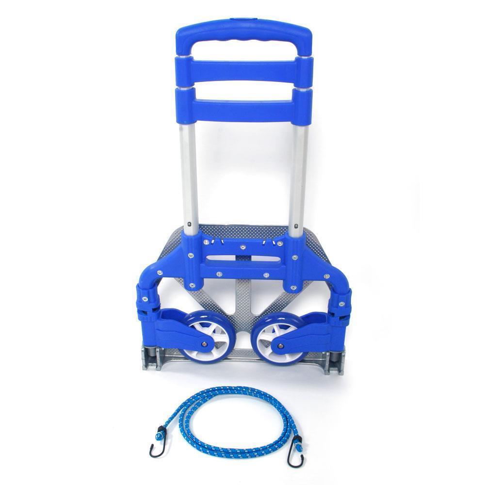 4 Colors Folding Aluminium Hand Truck Trolley Luggage Cart Foldable Dolly Push - Picture 14 of 16