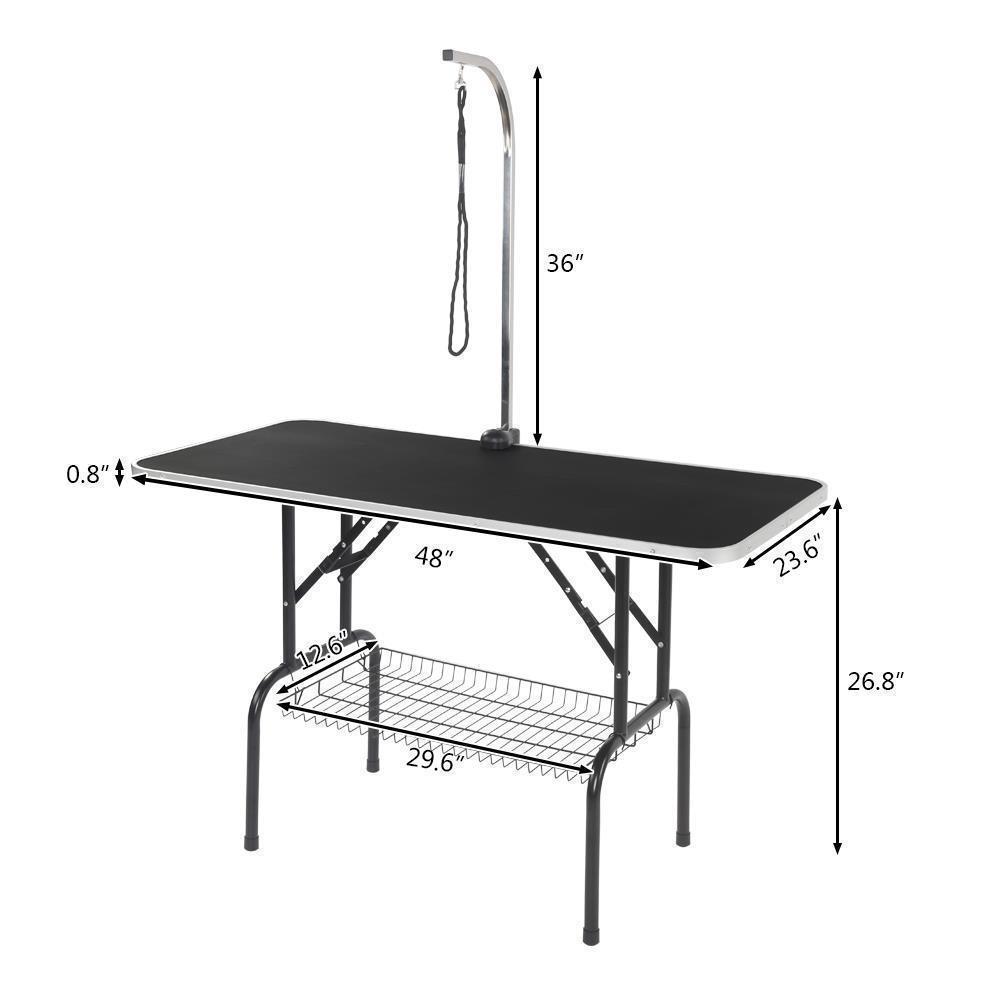 32"35"36"42"48" Dog Cat Grooming Table Adjustable Arm Noose Mesh Tray Hydraulic - Picture 9 of 12