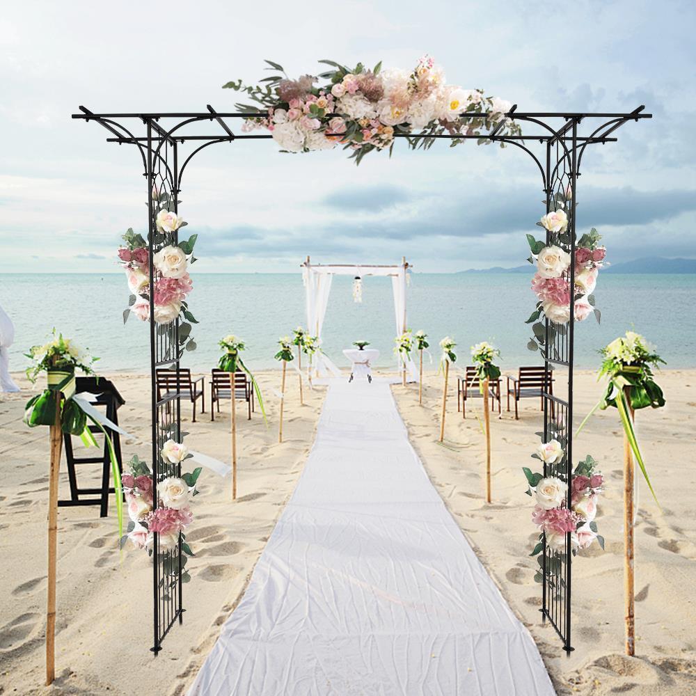 Outdoor Garden Arch Flowers Climbing Plants Trellis Metal Wedding Archway - Picture 8 of 8