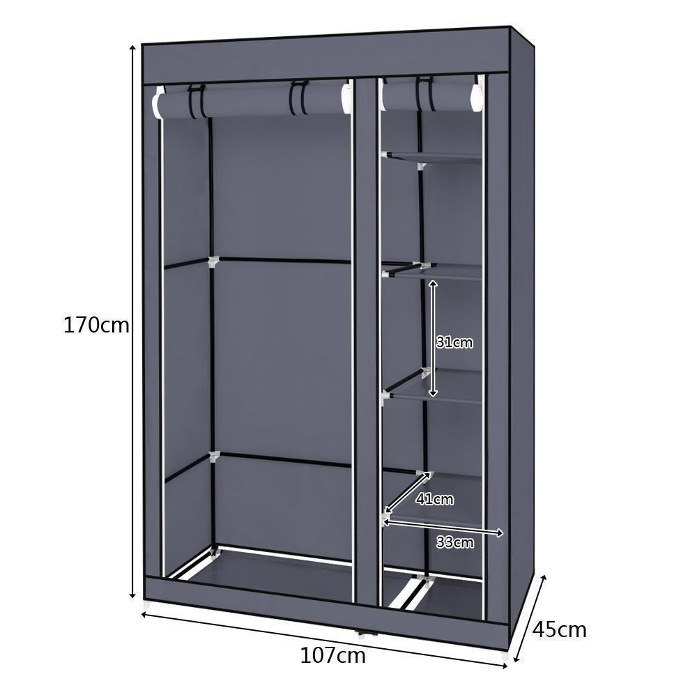 Neu Kleiderschrank Stoffschrank Faltschrank Stoffkleiderschrank Camping Schrank