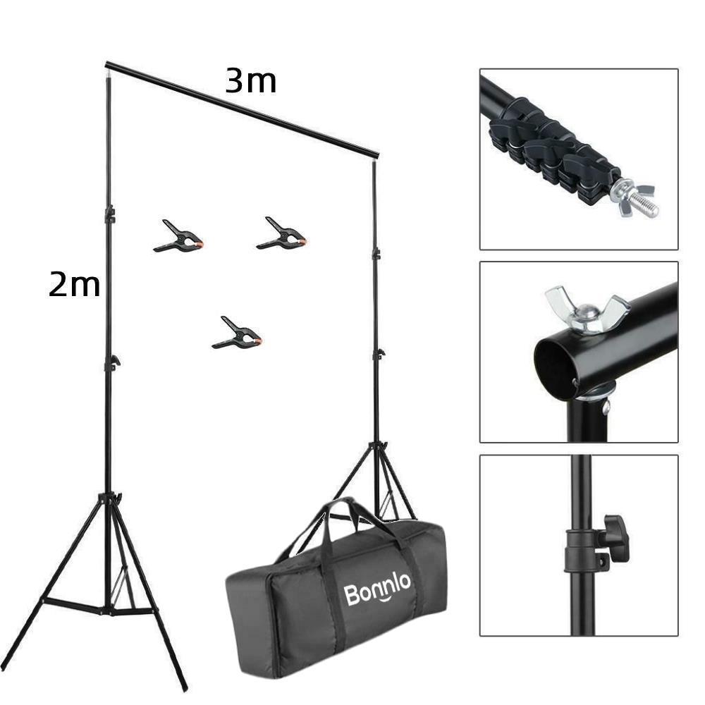 Screen Background Photography Photo Backdrop Non-woven Fabrics Stand  Set Kit