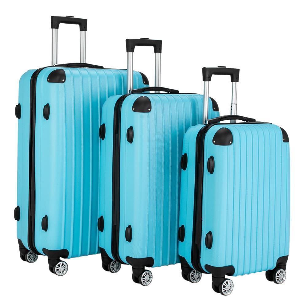 20"24"28" Trolley Case 3-Piece Hardside Lightweight Spinner Luggage Bag Set TSA