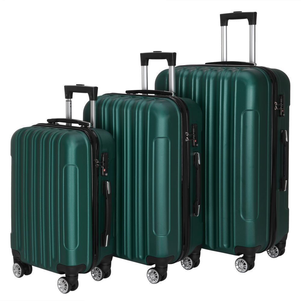 20"24"28" Trolley Case 3-Piece Hardside Lightweight Spinner Luggage Bag Set TSA