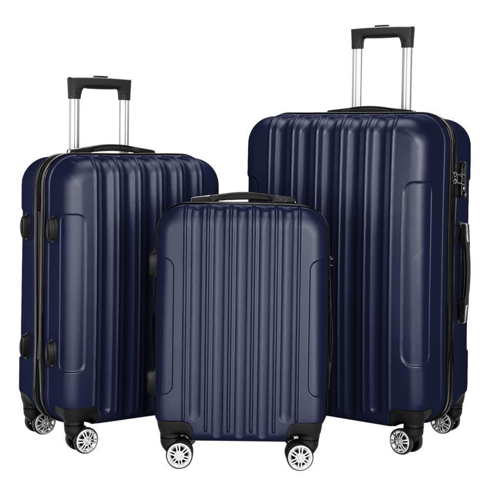 20"24"28" Trolley Case 3-Piece Hardside Lightweight Spinner Luggage Bag Set TSA