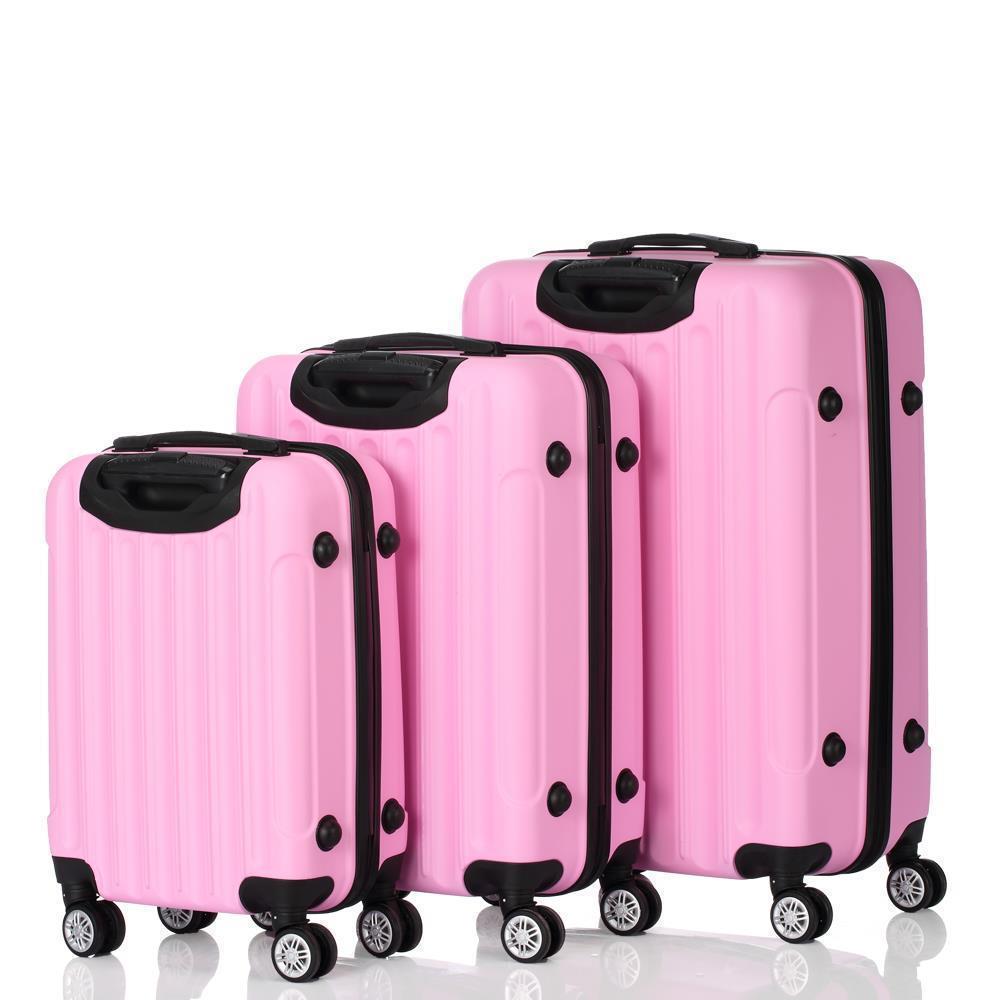 20"24"28" Trolley Case 3-Piece Hardside Lightweight Spinner Luggage Bag Set TSA