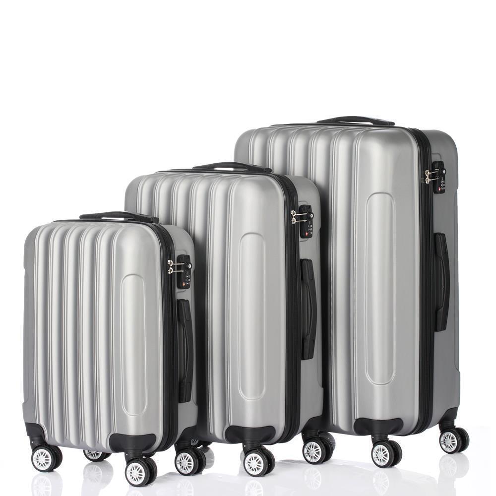 20"24"28" Trolley Case 3-Piece Hardside Lightweight Spinner Luggage Bag Set TSA