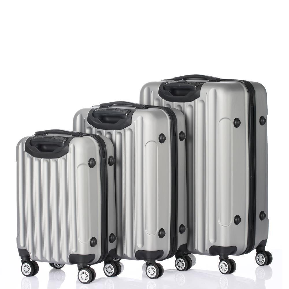 20"24"28" Trolley Case 3-Piece Hardside Lightweight Spinner Luggage Bag Set TSA