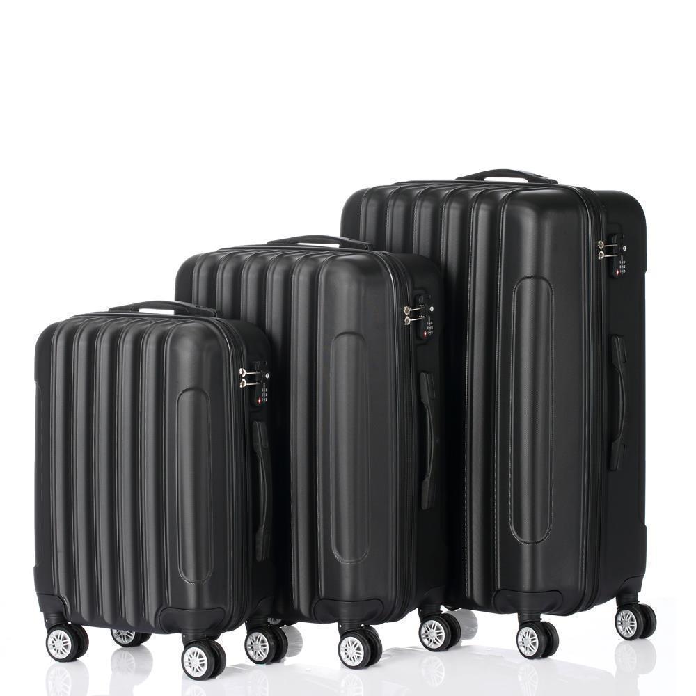 20"24"28" Trolley Case 3-Piece Hardside Lightweight Spinner Luggage Bag Set TSA