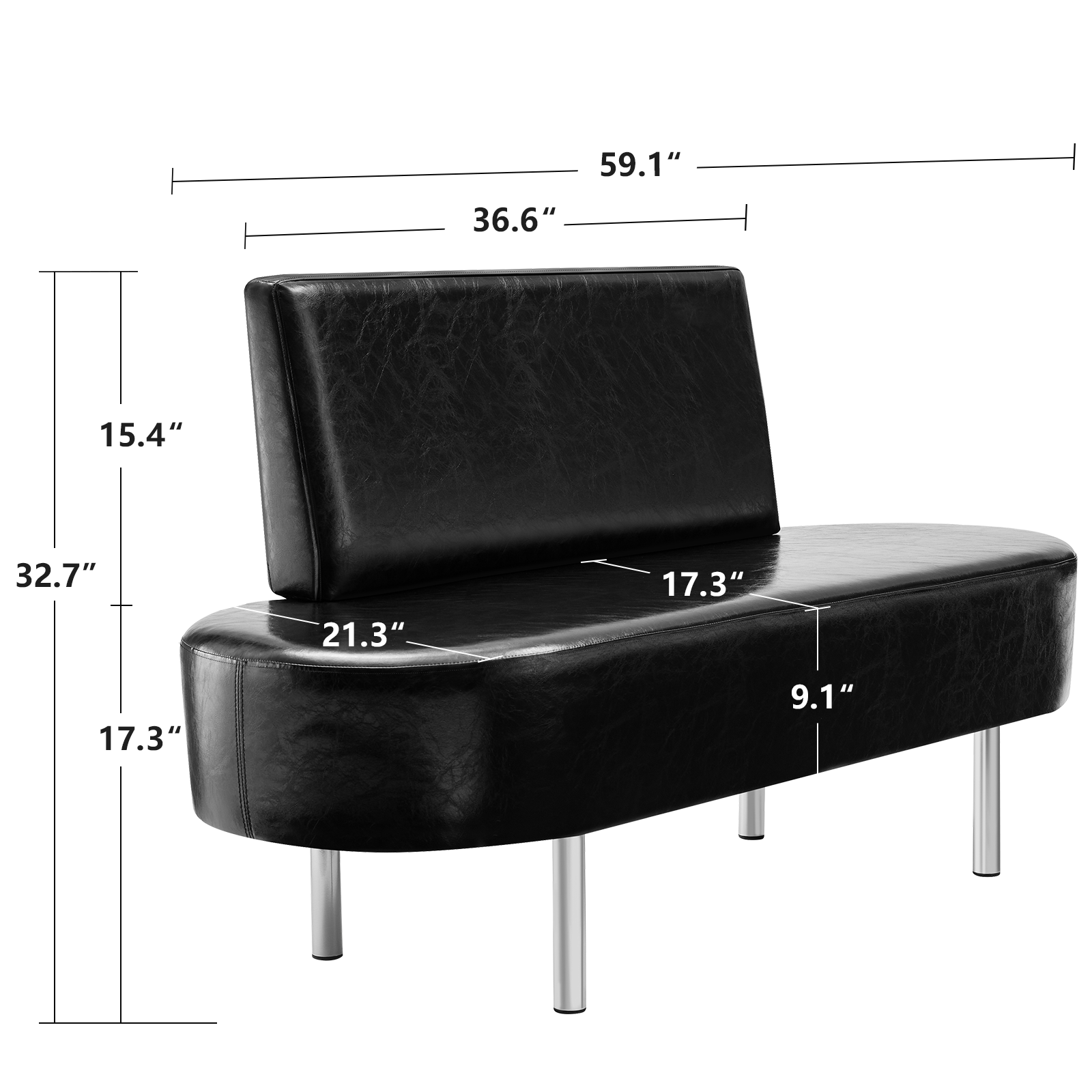Waiting Room Bench Seating Salon Reception Bench Office Chair with Backrest eBay