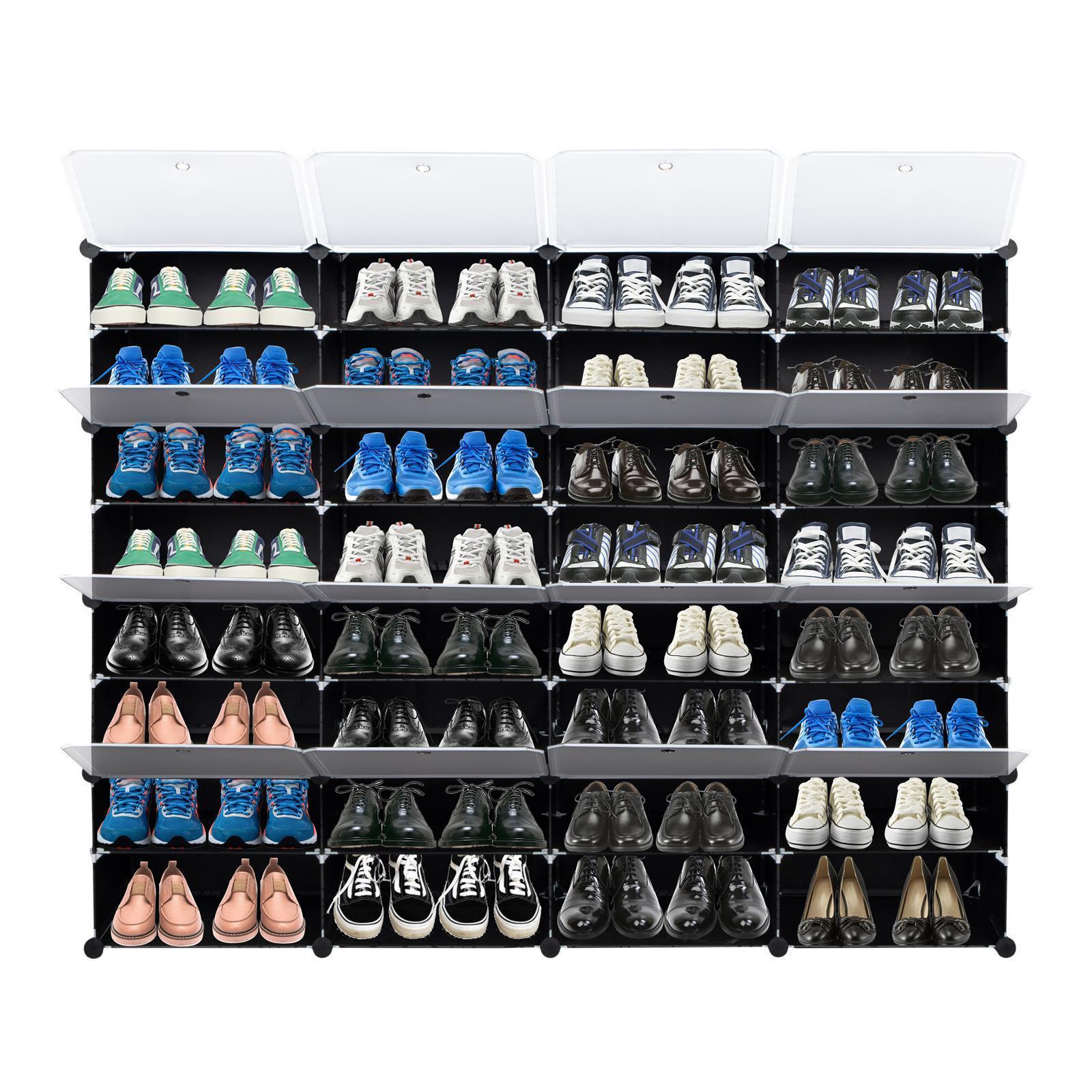 Stackable Cube Storage DIY Plastic Modular Closet Cabinet Storage ...