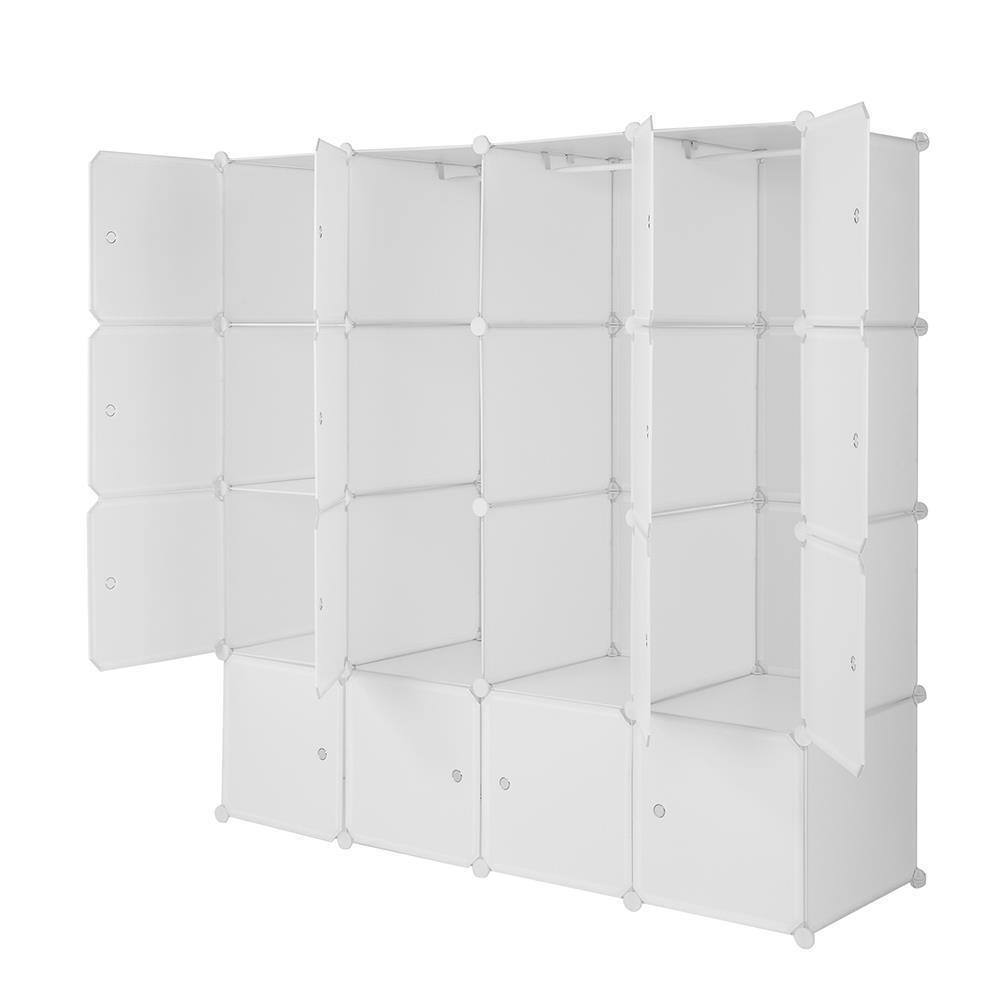 Stackable Cube Storage DIY Plastic Modular Closet Cabinet Storage ...