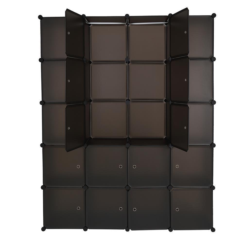 Stackable Cube Storage DIY Plastic Modular Closet Cabinet Storage ...