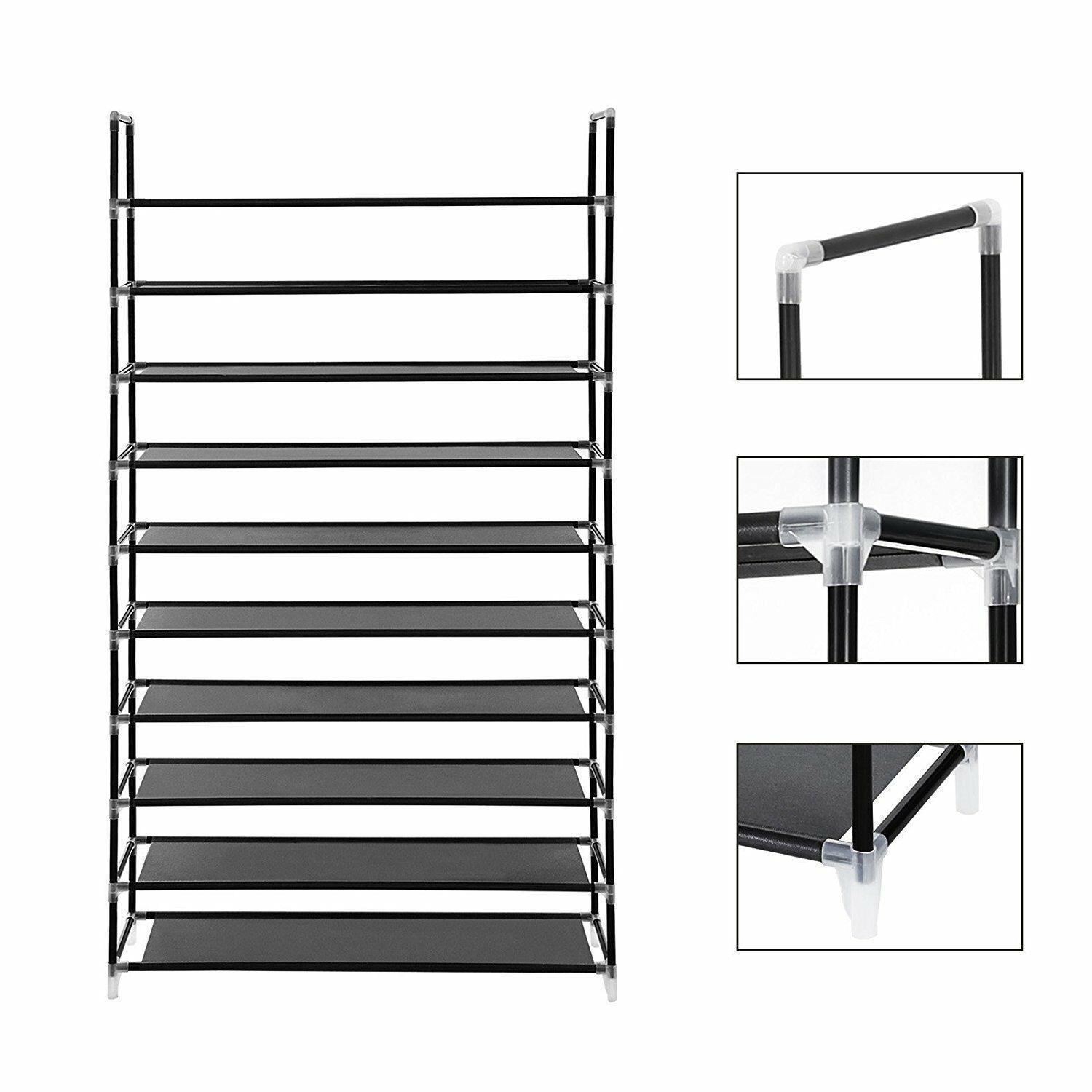 3/5/10 Tier Storage Holder Cabinet Shelves Home Shoe Rack Non-woven Fabrics