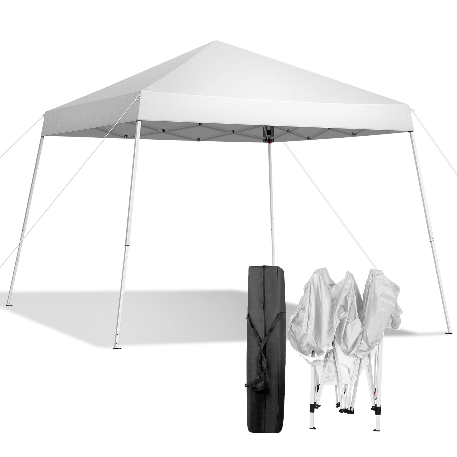 8X8'/10X10' EZ POP UP Wedding Party Tent Folding Gazebo Beach Canopy W/Carry Bag - Picture 7 of 8