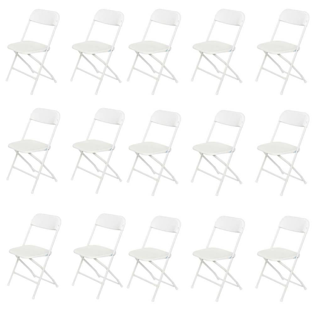 (5 to 15 PACK) Plastic Folding Chairs Wedding Party Event Stackable Dining Chair - Picture 20 of 22