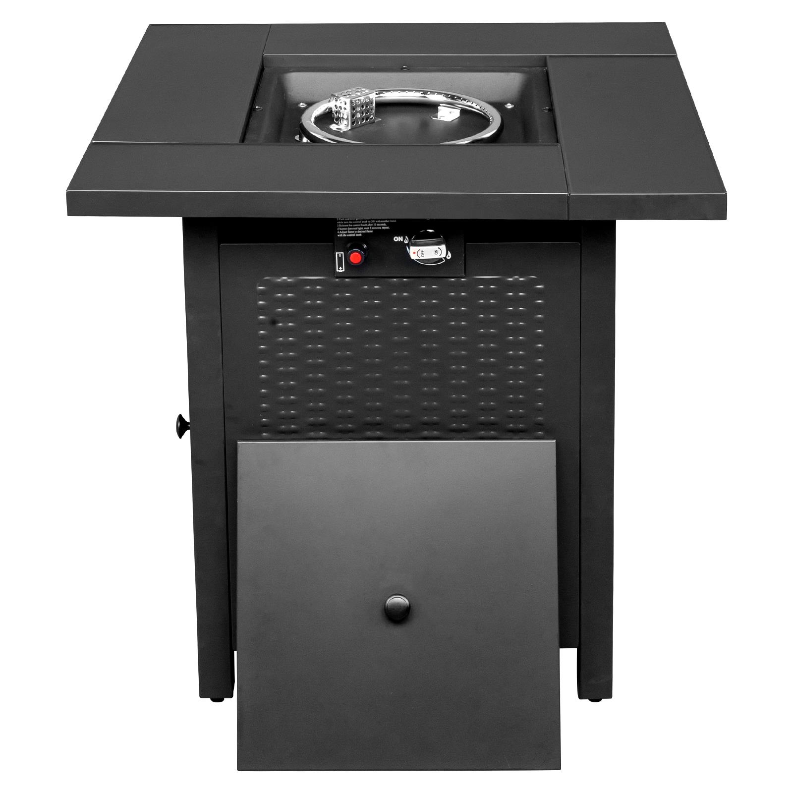 Propane Fire Pit 28" Square Gas Fire Pit Table 40,000/50,000 BTU Patio Heater