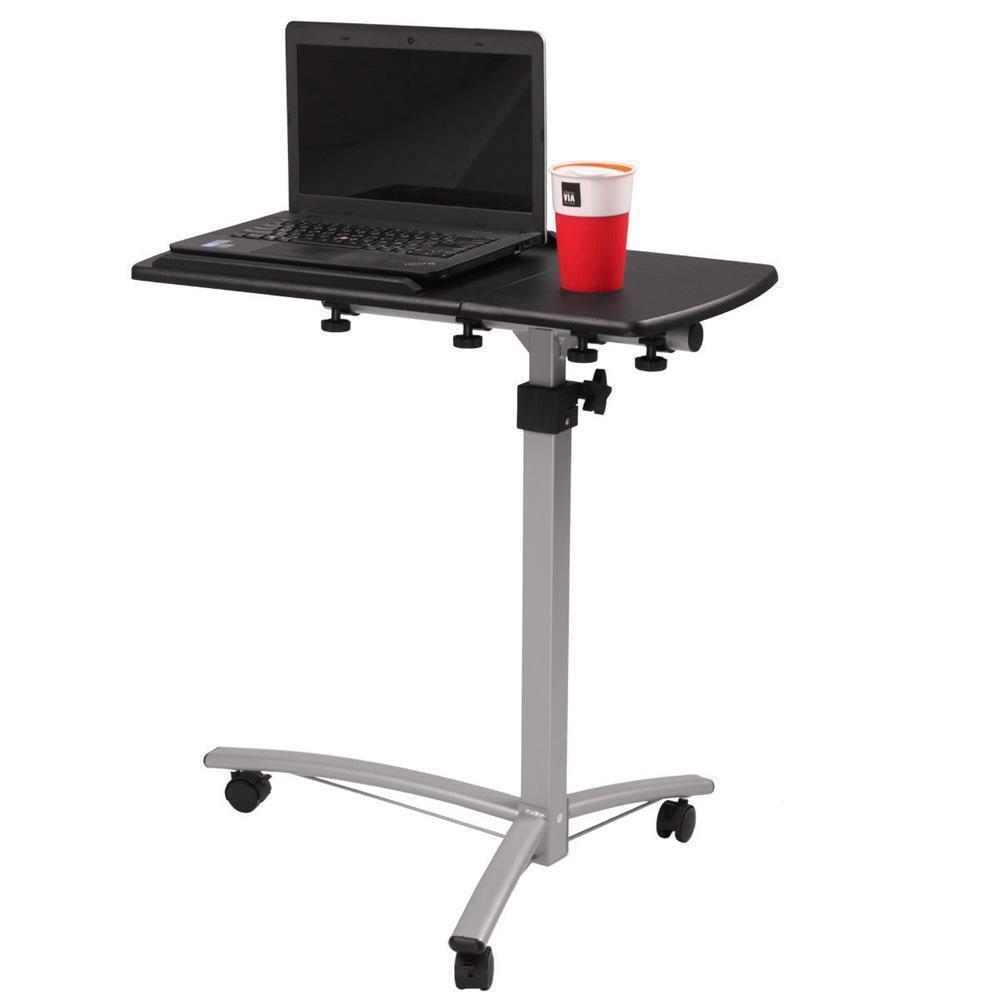 Adjustable Height Stand Up Laptop Table Lift Computer Desk Rolling Workstation - Picture 9 of 9