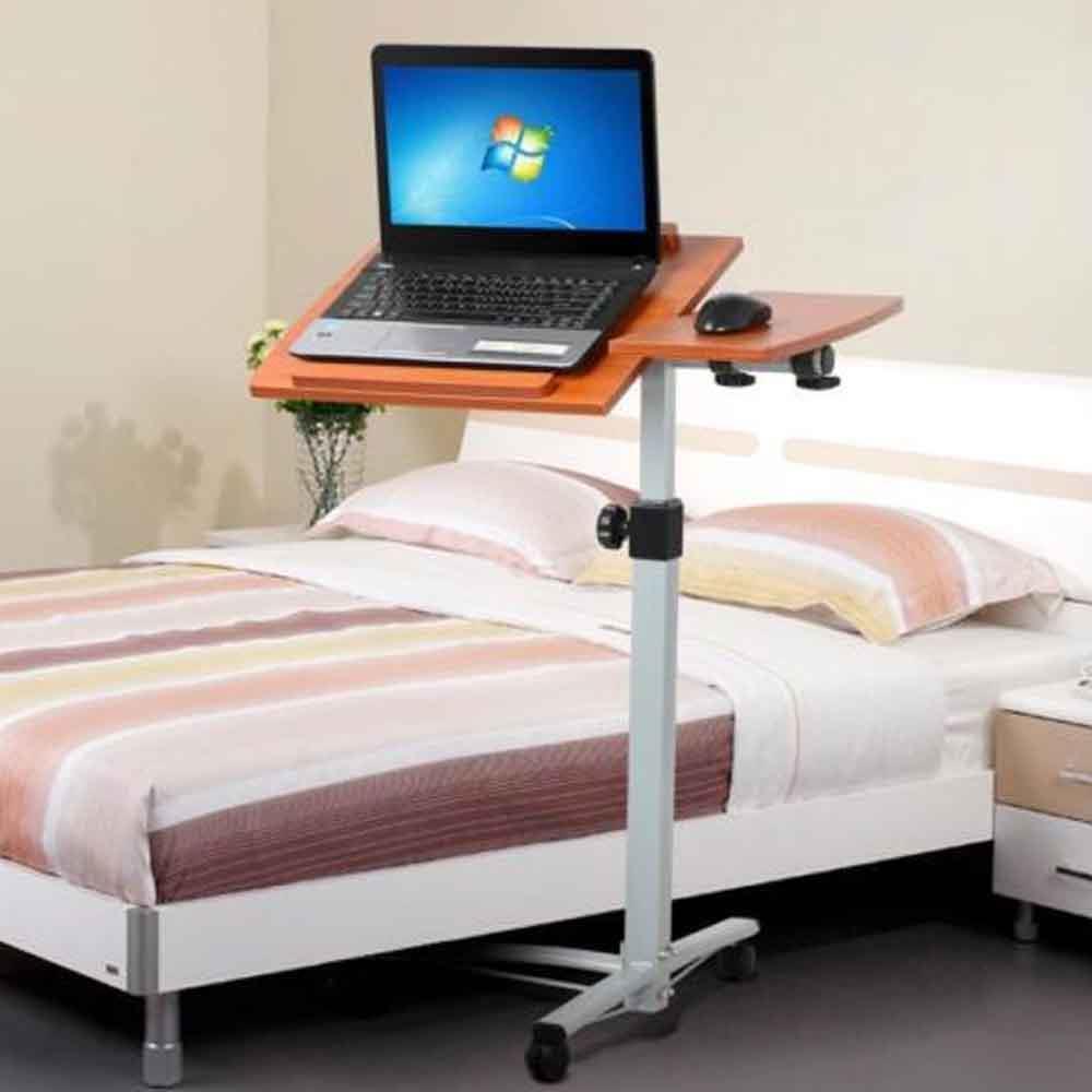 Adjustable Height Stand Up Laptop Table Lift Computer Desk Rolling Workstation - Picture 8 of 9