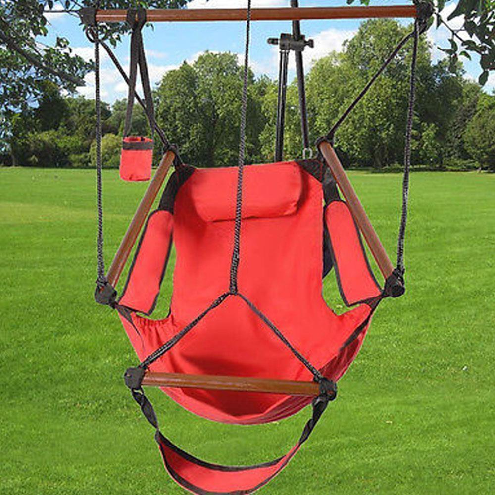 Deluxe Hammock Hanging Rope Seat Patio Tree Sky Swing Chair Porch Colorful - Picture 14 of 15
