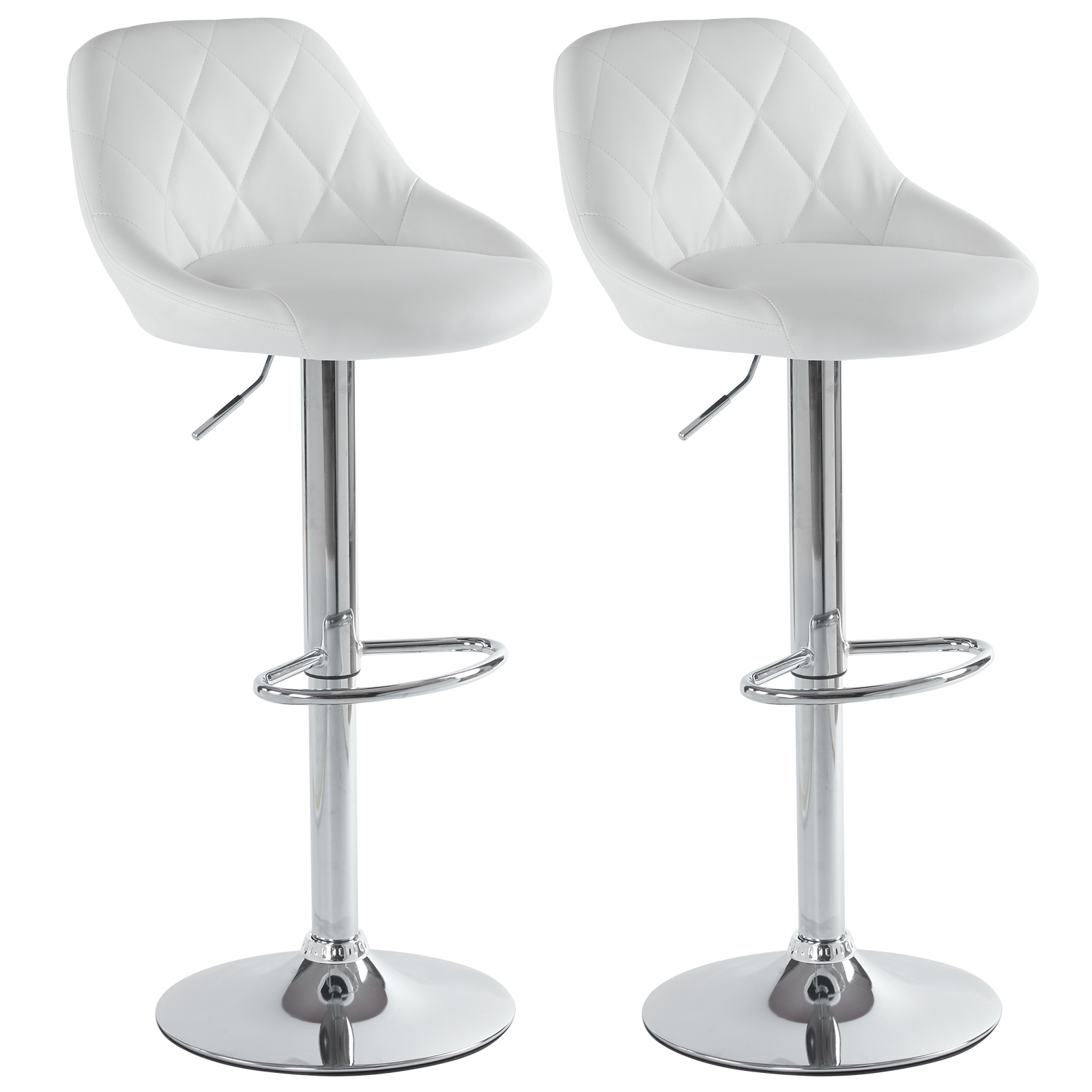 2er Set Barhocker Barstuhl Tresenhocker Küchenhocker Drehhocker mit Fußstütze - Bild 15 von 19