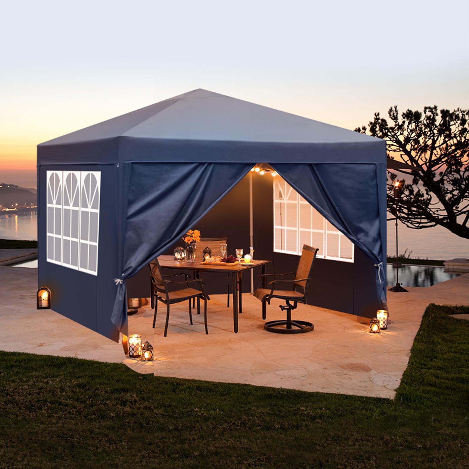 Pavillon 3x3m Faltpavillon Pop Up Wasserdicht UV Schutz Stabil Pavillion Faltbar