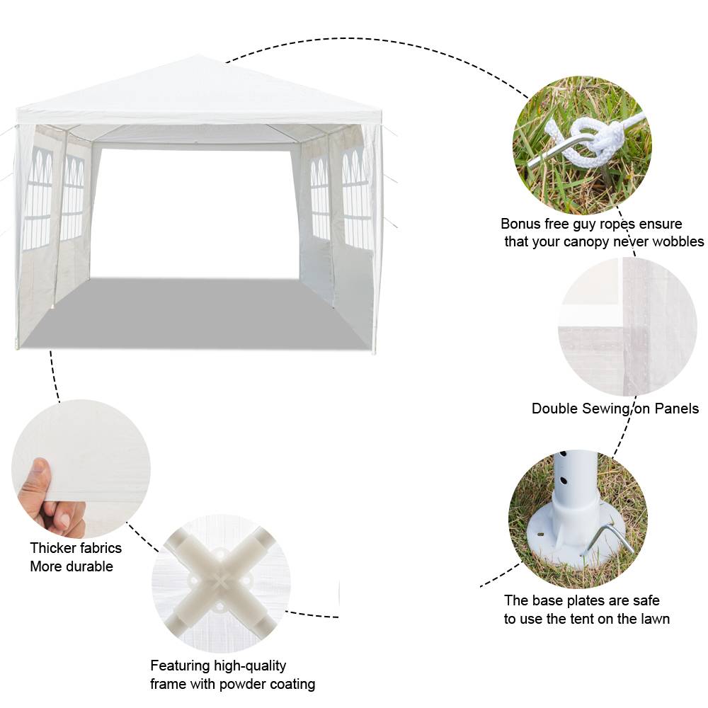 Pavillon Profi Partyzelt Pavilion Gartenzelt Schnellaufbau UV-Schutz 3x3m3x6m