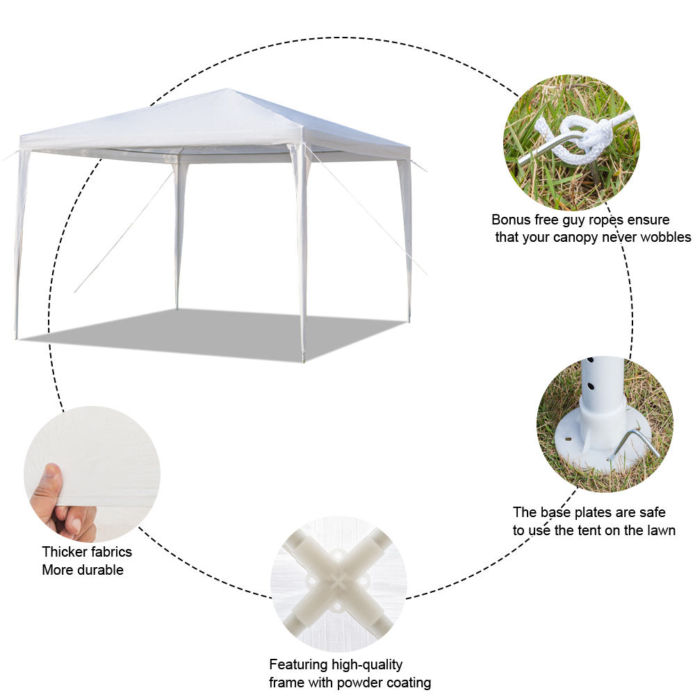 Pavillon Profi Partyzelt Pavilion Gartenzelt Schnellaufbau UV-Schutz 3x3m3x6m