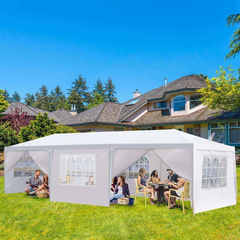 3x3/4/6/9M Heavy Duty Gazebo Marquee Canopy Waterproof Garden Patio Party Tent