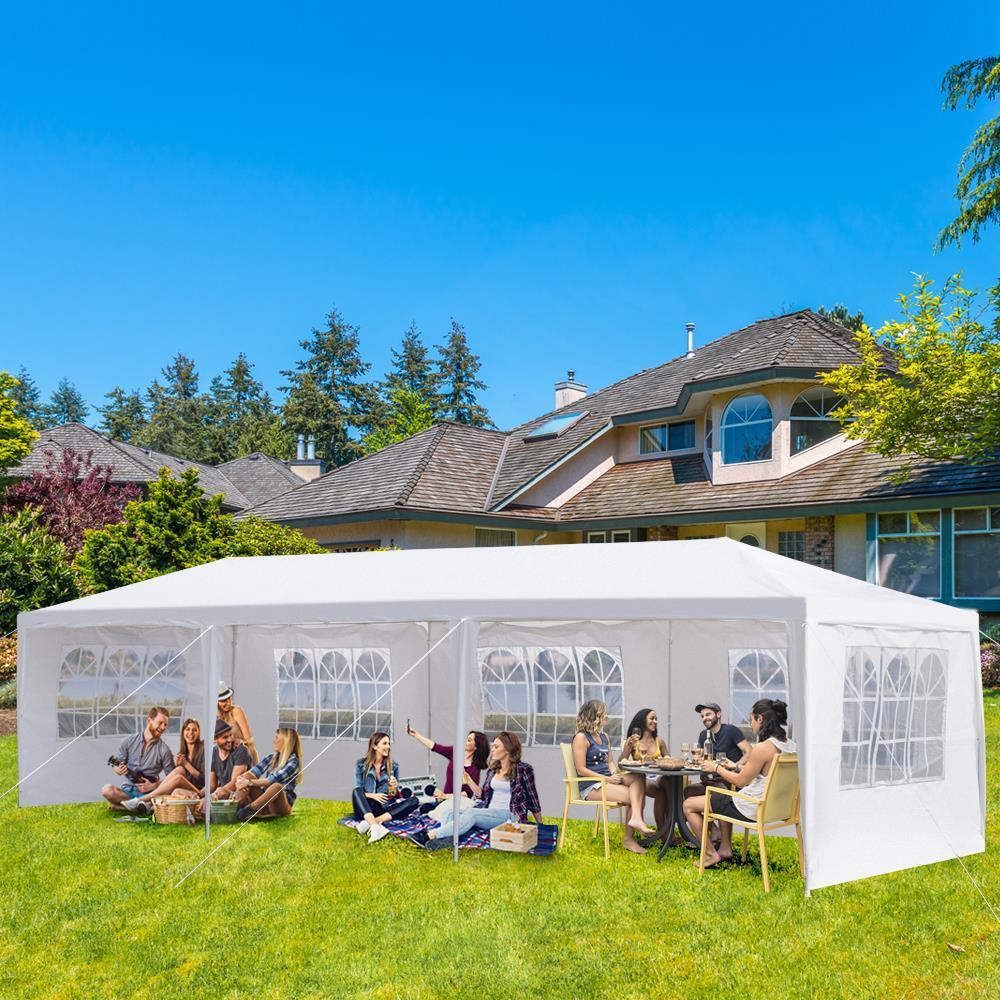 3x3/4/6/9M Heavy Duty Gazebo Marquee Canopy Waterproof Garden Patio Party Tent