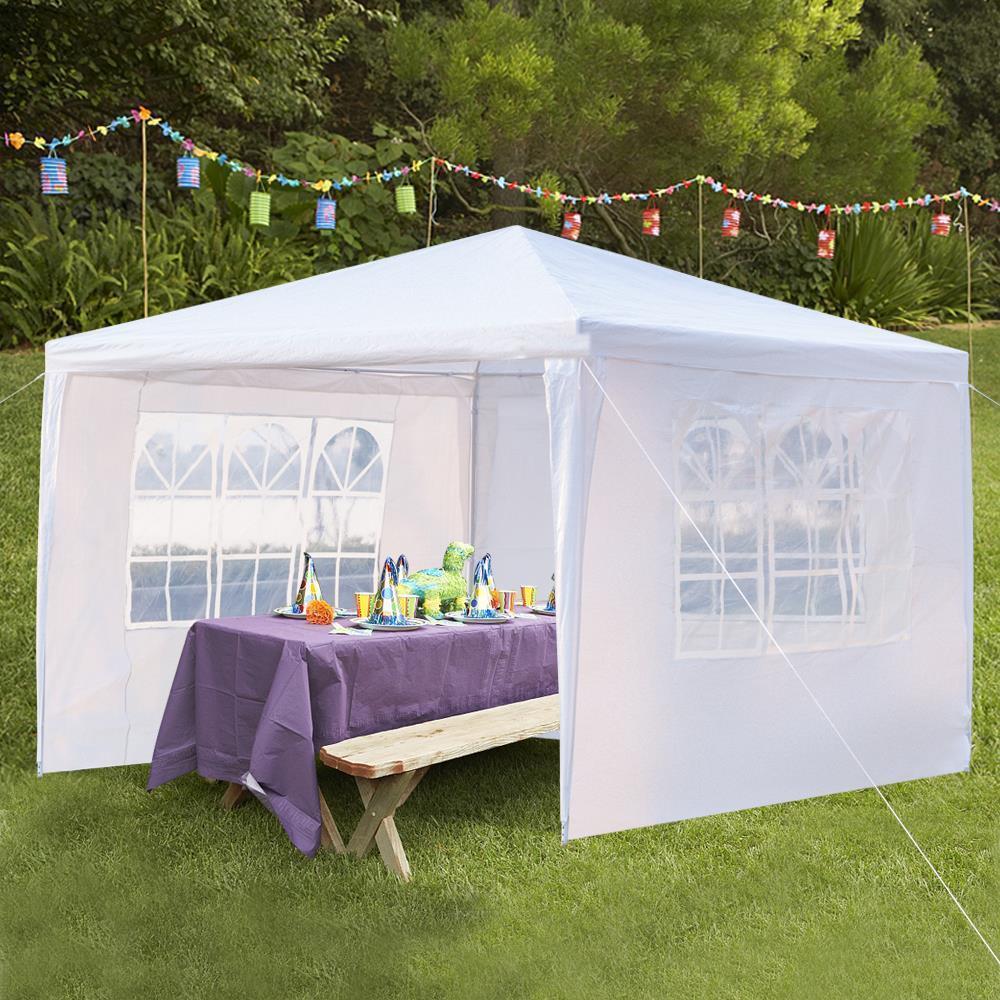 Gazebo With Side Panels 3x3/4/6/9m Heavy Duty Marquee Canopy Garden Patio Tent