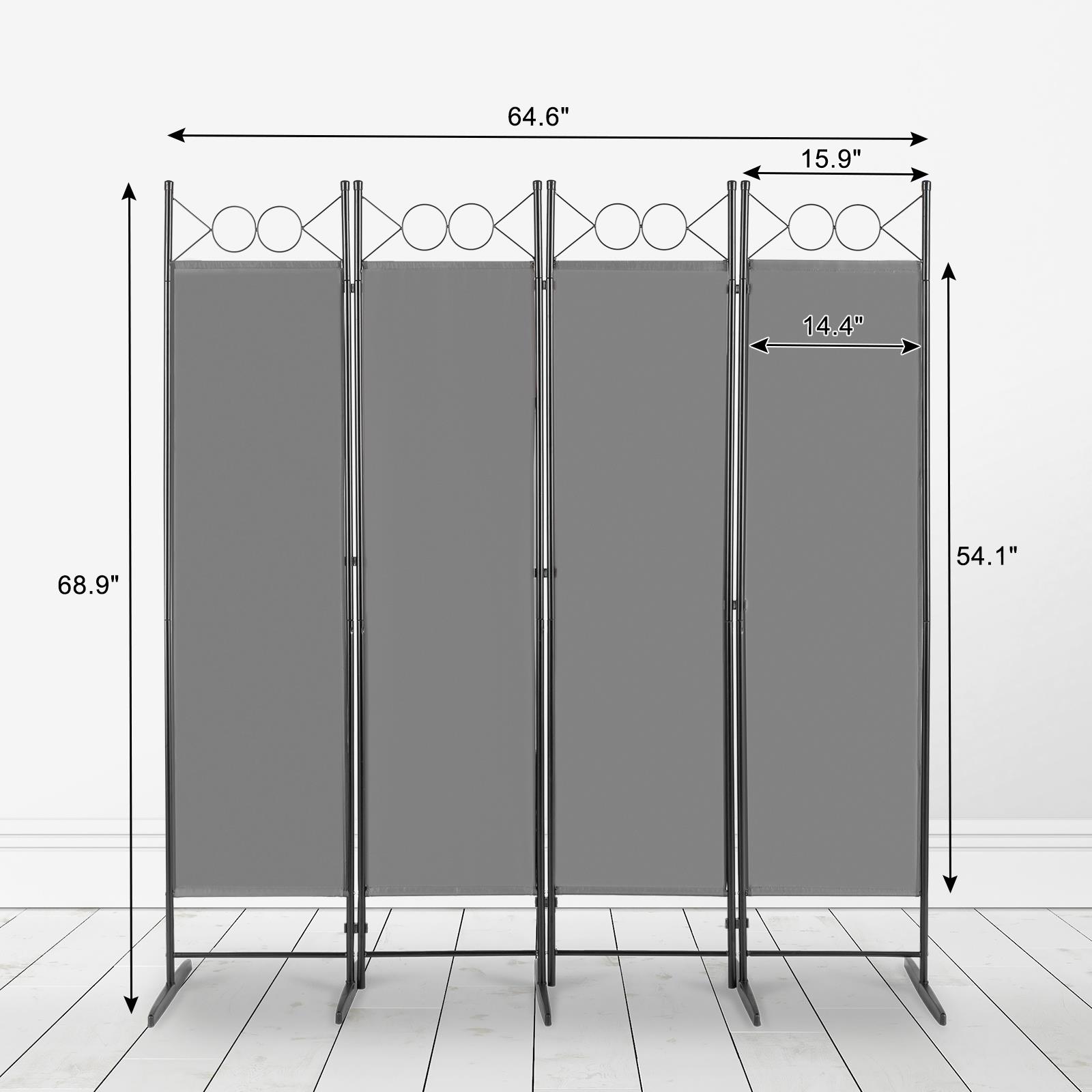 Folding Room Divider 3/4/6 Panels Wave Fibre Privacy Screen Panels Stable - Picture 16 of 22