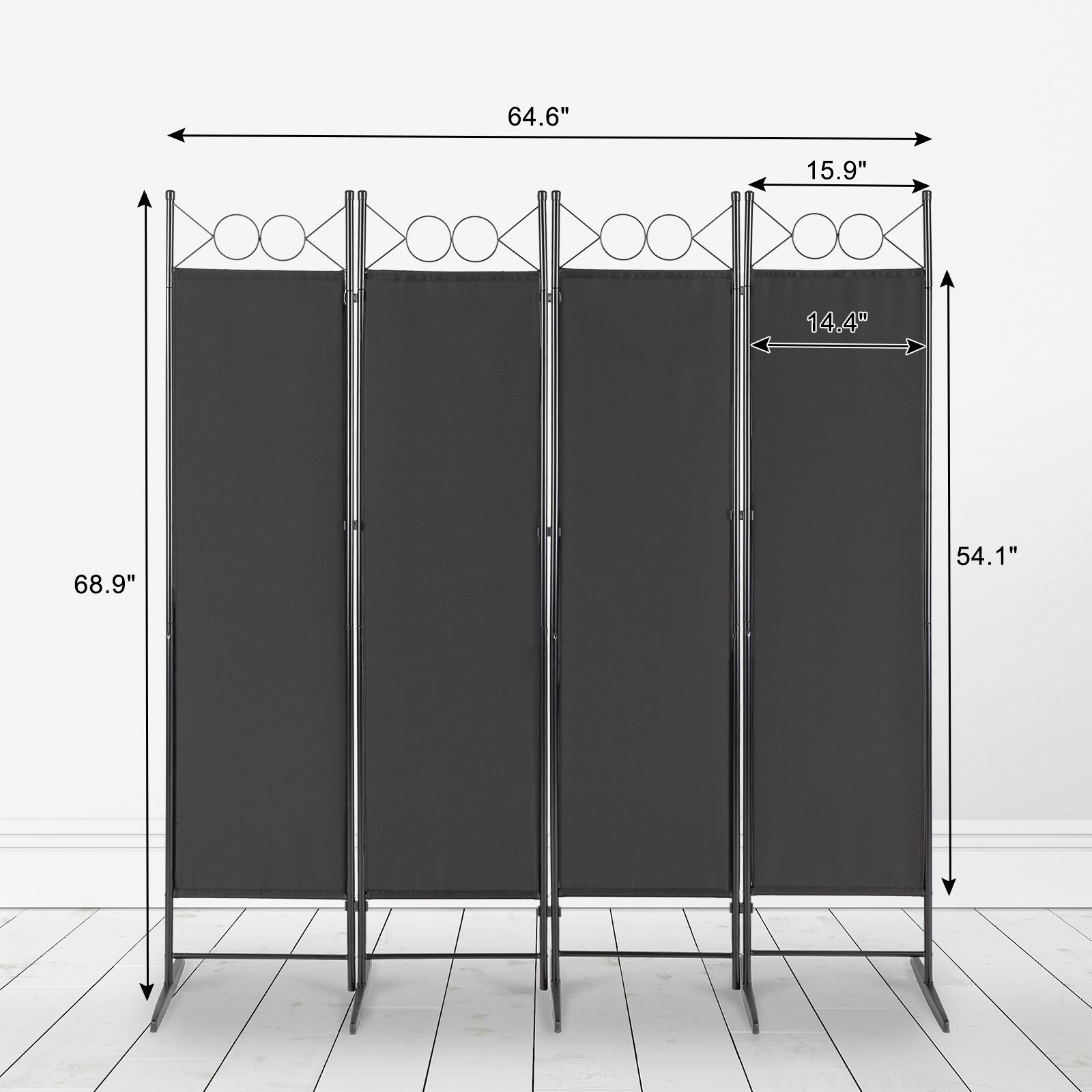 Folding Room Divider 3/4/6 Panels Wave Fibre Privacy Screen Panels Stable - Picture 14 of 22