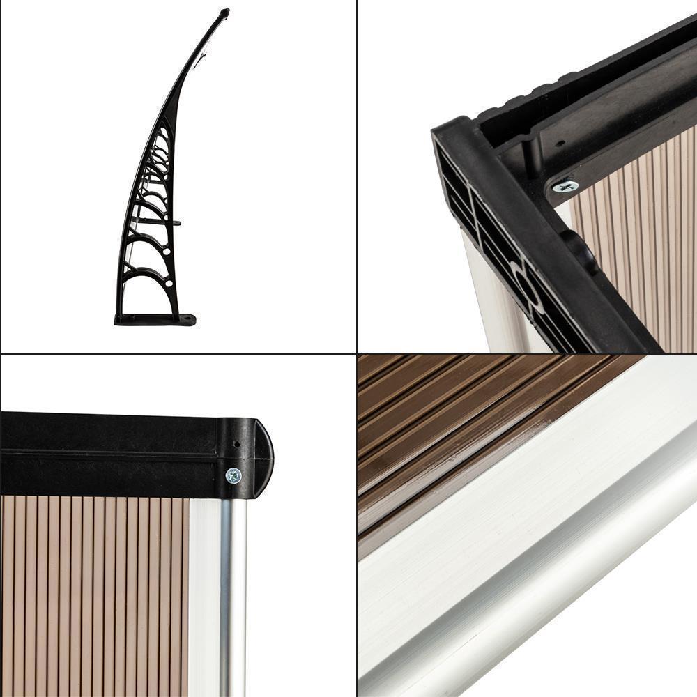 Patio Door Awning Outdoor Front Porch Rain Cover Shelter Canopy Window Sun Shade - Picture 47 of 57
