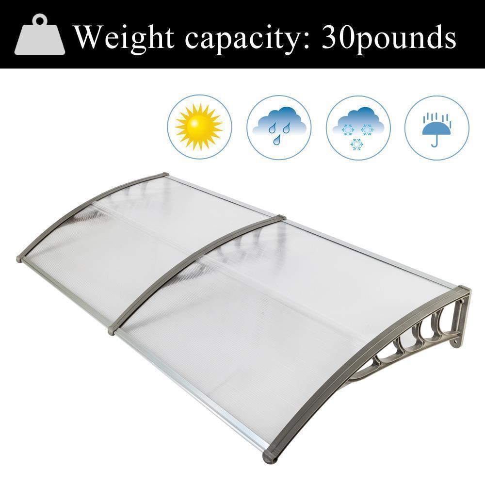 Patio Door Awning Outdoor Front Porch Rain Cover Shelter Canopy Window Sun Shade - Picture 25 of 57